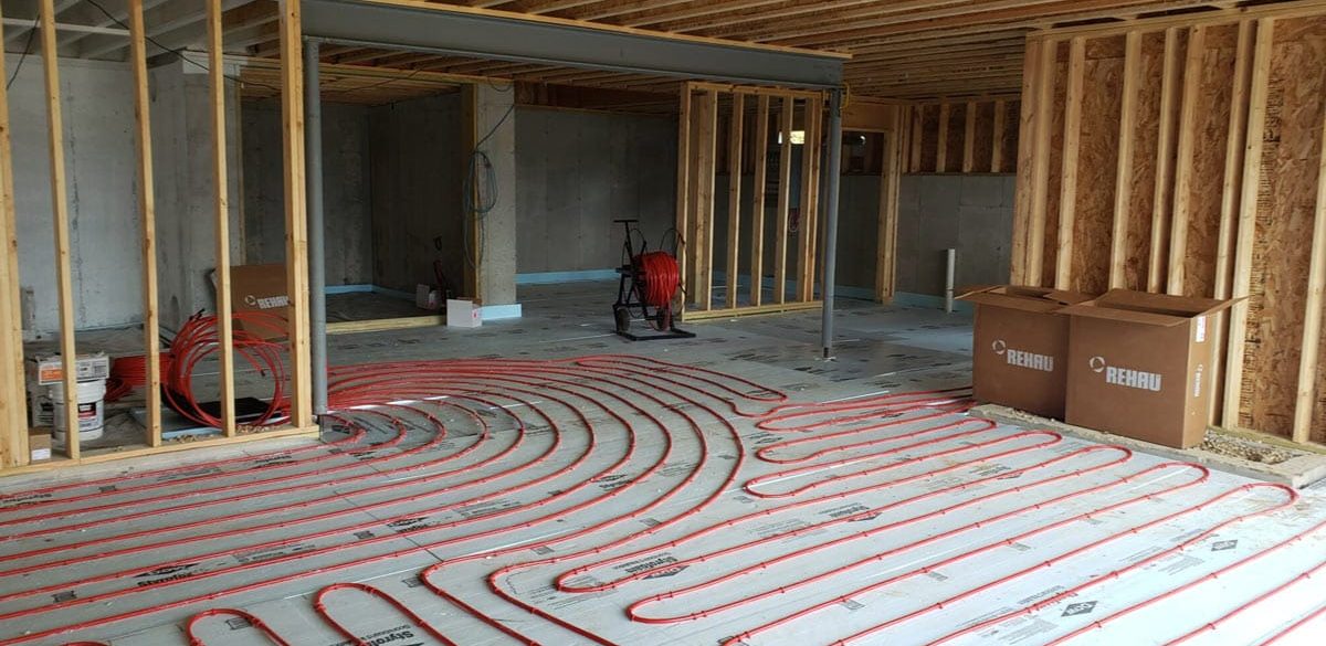 Heated floor installation